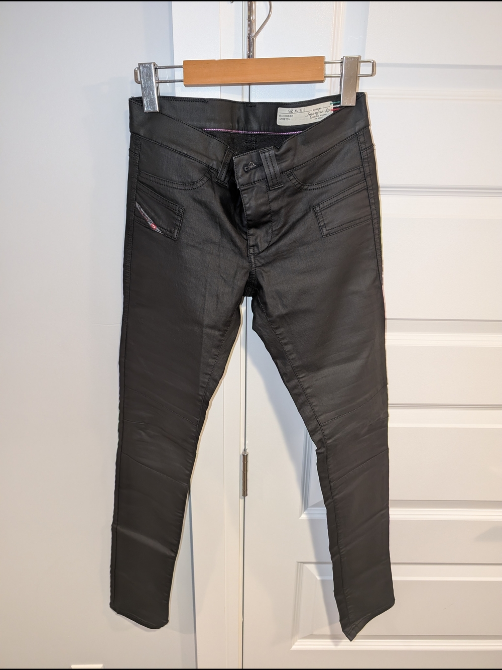 Diesel Women's Jegonfire Skinny Coated Black Jeans